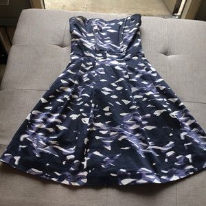 Blue Strapless Fit and Flare H&M Dress
